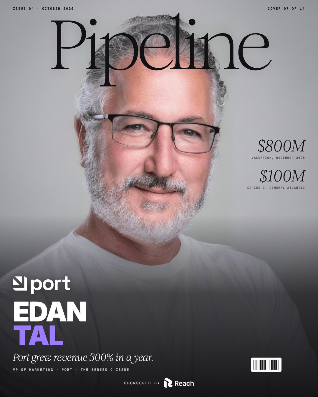 Edan Tal, VP of Marketing at Port, on the cover of Pipeline, Issue 04