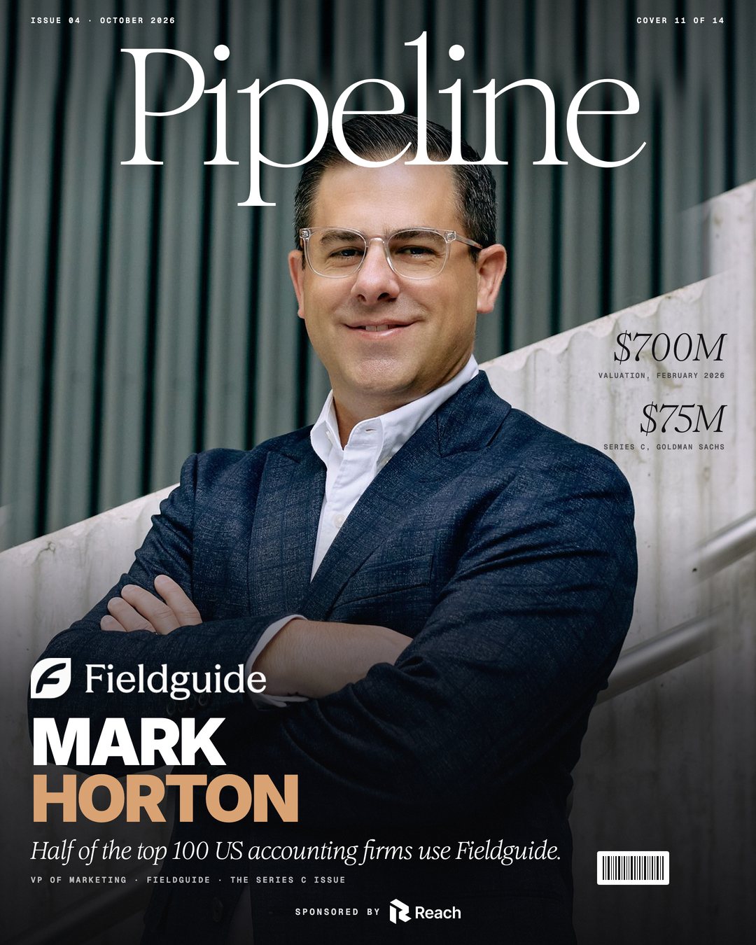 Mark Horton, VP of Marketing at Fieldguide, on the cover of Pipeline, Issue 04